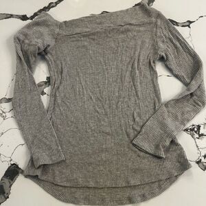 Michael Lauren Heather Gray Ribbed Top
